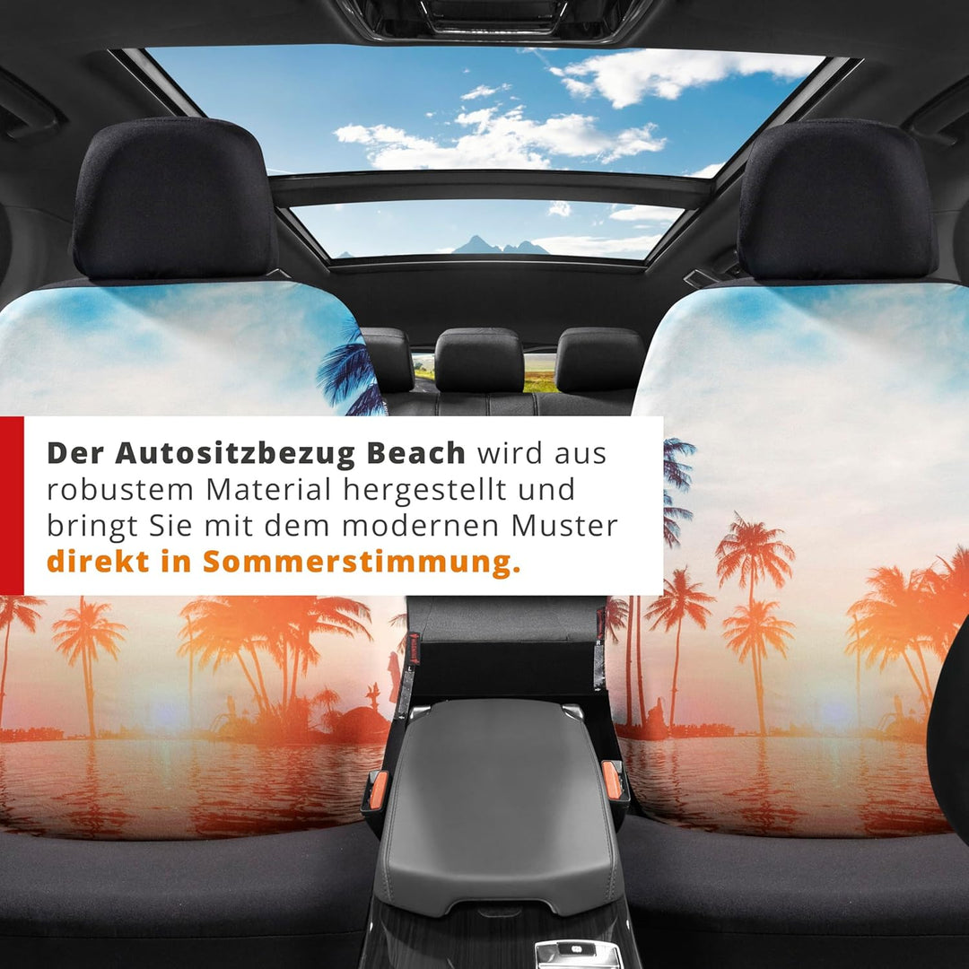 Walser Autositzbezug Beach, 1 Vordersitzbezug, Universal PKW-Einzelsitzbezug, Auto-Schonbezug Beach-