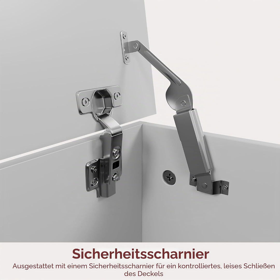 Vida Designs Leon Stauraum Ottomane Holztruhe mit Deckel Sitzhocker Fensterbank Decken Bettzeug Spie