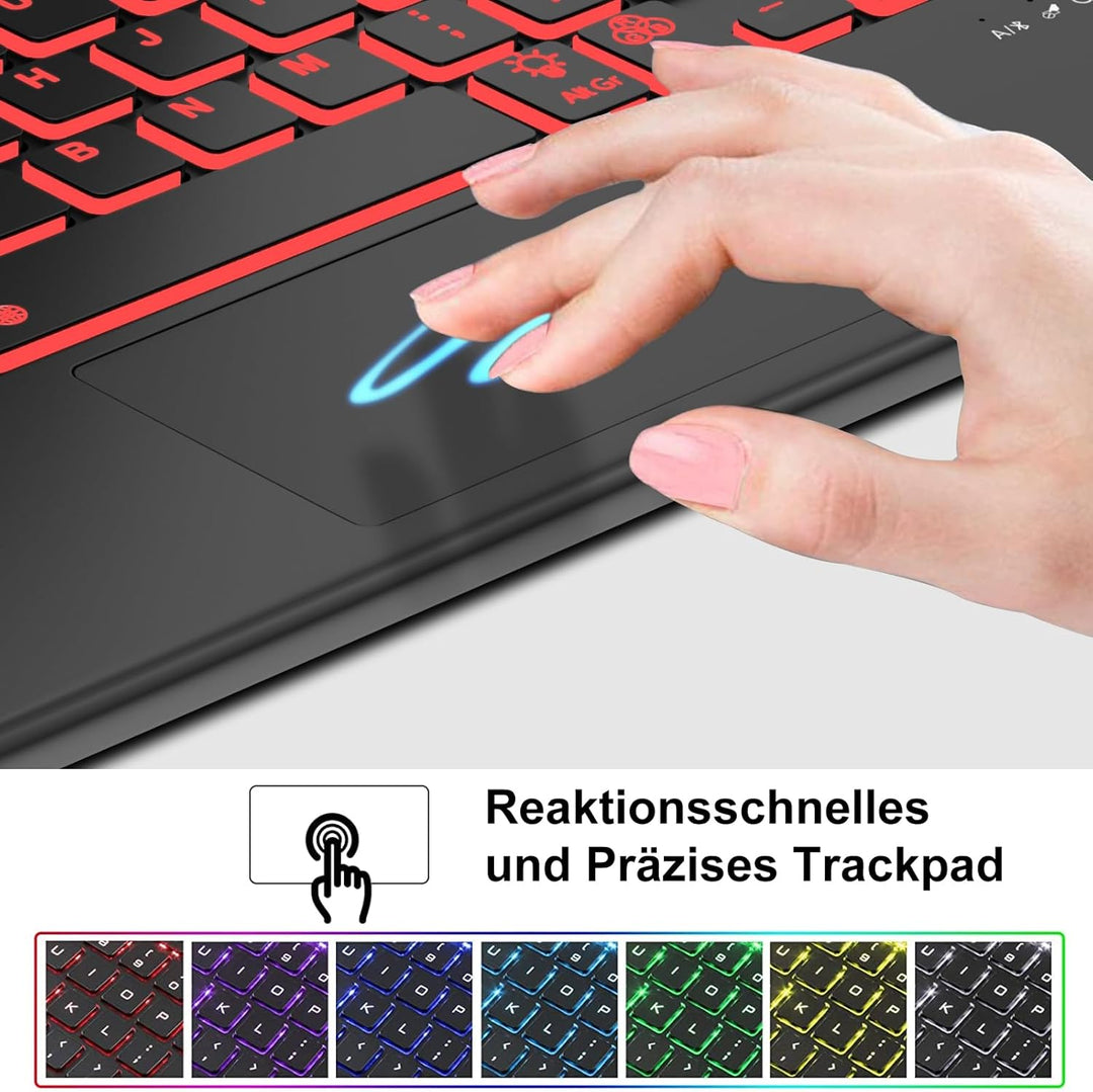 AVNICUD Tastatur für iPad 10 Generation 2022 10.9"/A16 11 Generation 2025 mit Touchpad, Hülle mit Ta