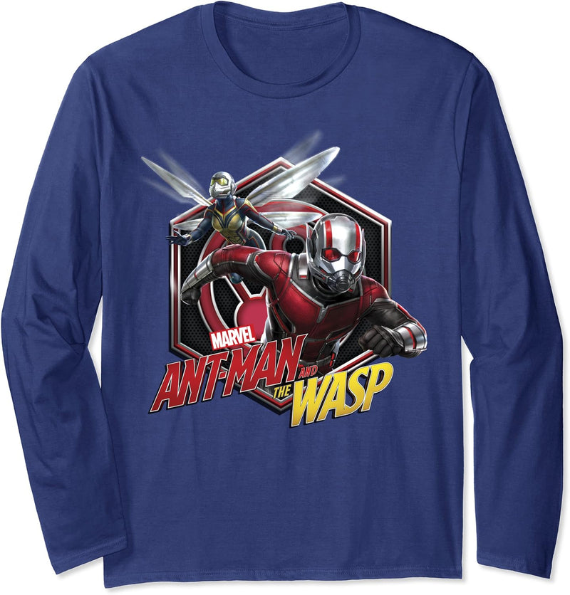 Marvel Ant-Man & The Wasp Hexagon Badge Langarmshirt