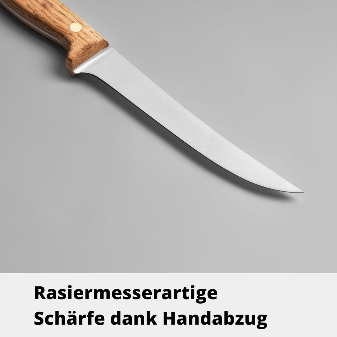 HEISO Ausbeinmesser 15cm – Gustav – handgefertigt in Solingen aus rostfreiem Edelstahl, Griff aus he