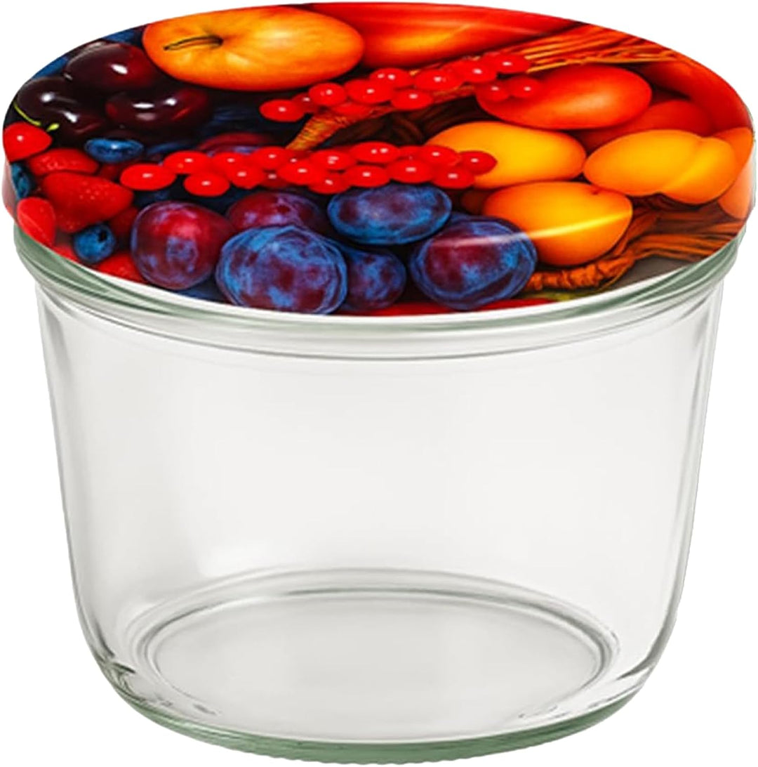 Vitrea 50x Marmeladengläser 230 ml - mit Deckel Obst TO 82 - Einmachgläser zum befüllen mit Schraubd