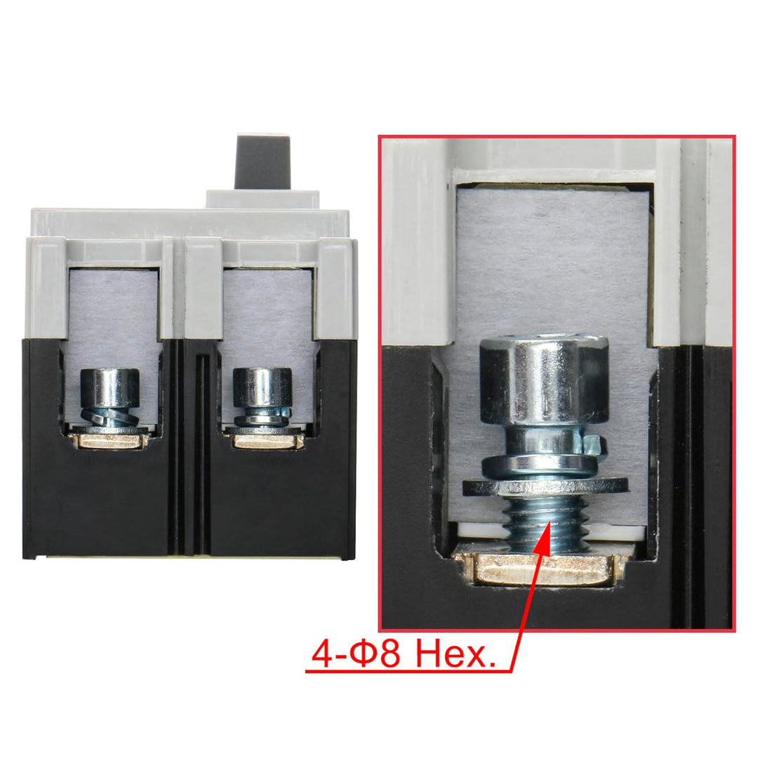 Heschen DC-Leistungsschalter MCCB, HSM1PV-250, 2-polig, DC550V 200A, Photovoltaik-Leistungsschalter,