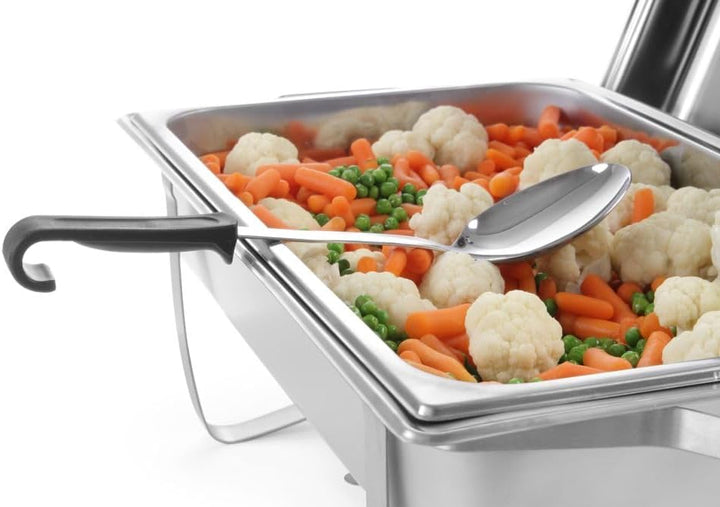 HENDI Chafing Dish 1/1, Gastronorm, mit hochglanzpoliertem, einsteckbarem Deckel. Inkl. Brennpastenb