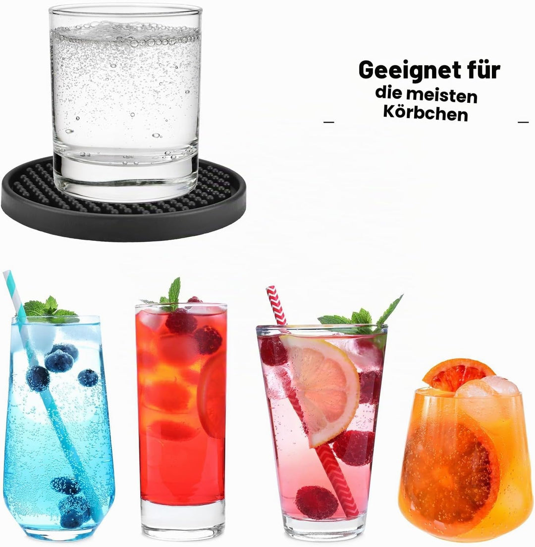 Homtone Bar Pub Service Matten 6 Stück, 45 x 30 cm 2 Stück, rutschfeste Gummi-Auslaufmatte, Glas-Tro