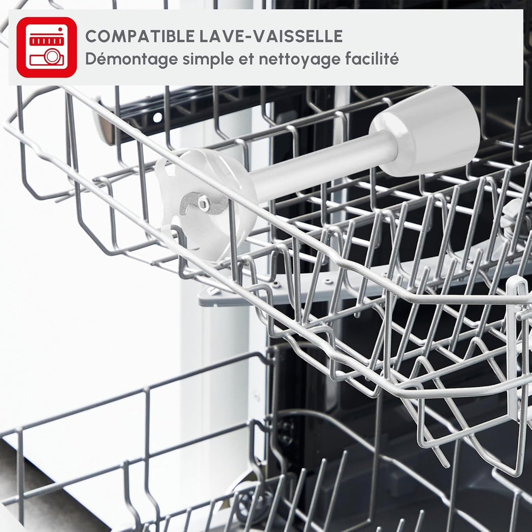 Moulinex Stabmixer Turbomix DD12A1 | 350 W | Ergonomischer Griff | 2 robuste Zelkrom-Klingen | Sprit