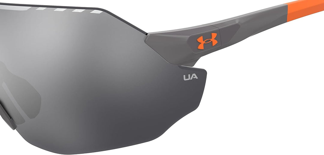 Under Armour Halbzeit-Sonnenbrille für Erwachsene, Azabache/Orange, 99 für Damen, Azabachgrau/Orange