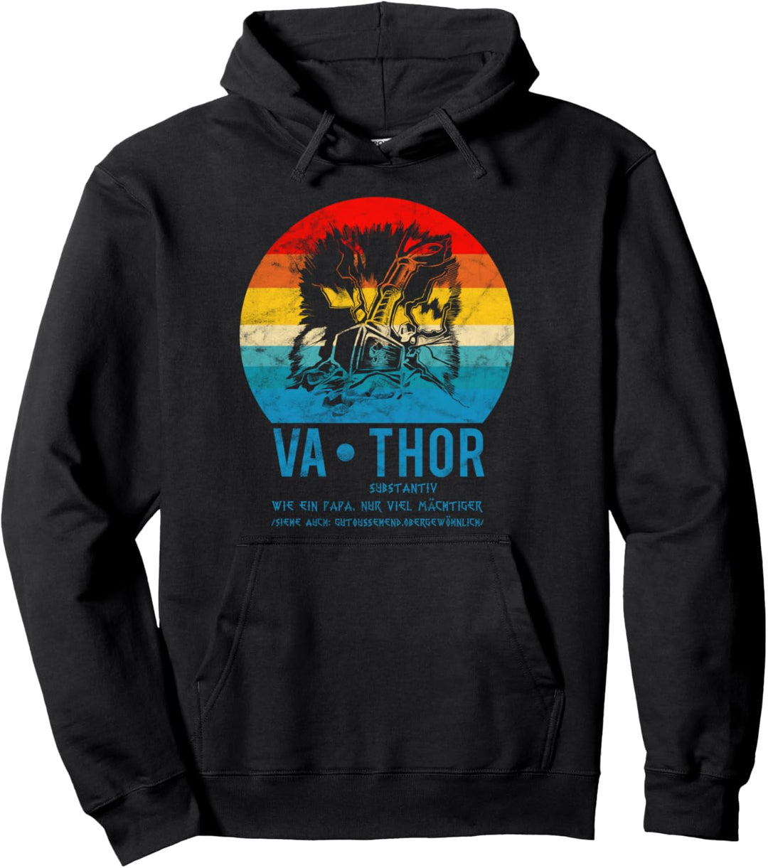 VATHOR Wie ein Vater nur viel Mächtiger Vatertag Vintage Pullover Hoodie