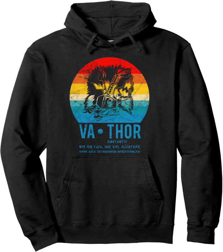 VATHOR Wie ein Vater nur viel Mächtiger Vatertag Vintage Pullover Hoodie