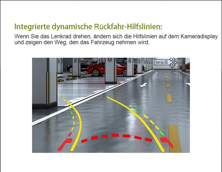 Erisin HD 1080P Auto AHD Rückfahrkamera Kennzeichenbeleuchtung für VW Passat Golf Jetta Tiguan T5 To