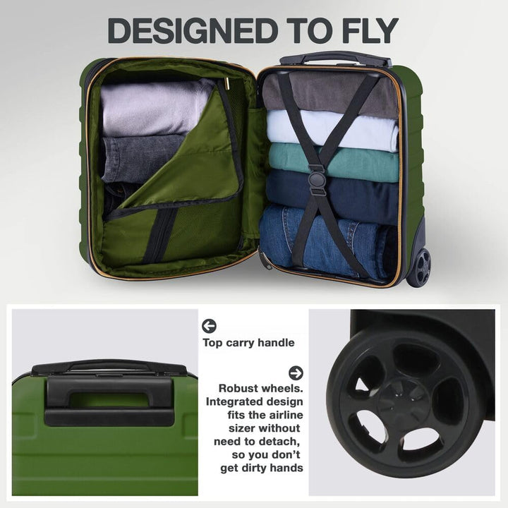 Cabin Max Anode Hartschalen Trolley 40x30x20 cm | 24L Handgepäck Koffer für Ryanair & Wizz Air Unter