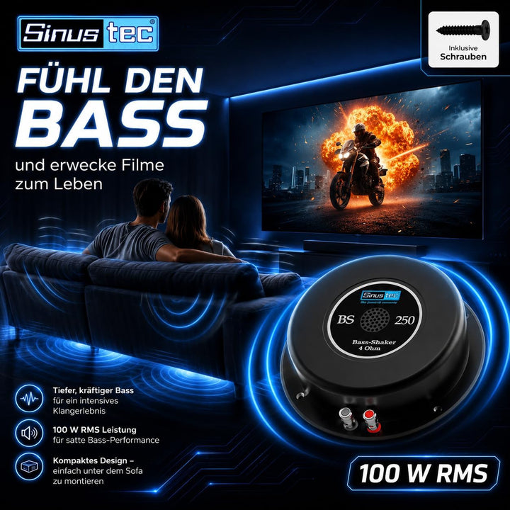 Sinus tec BS250 bassPUMP Körperschallerzeuger 4 Ohm
