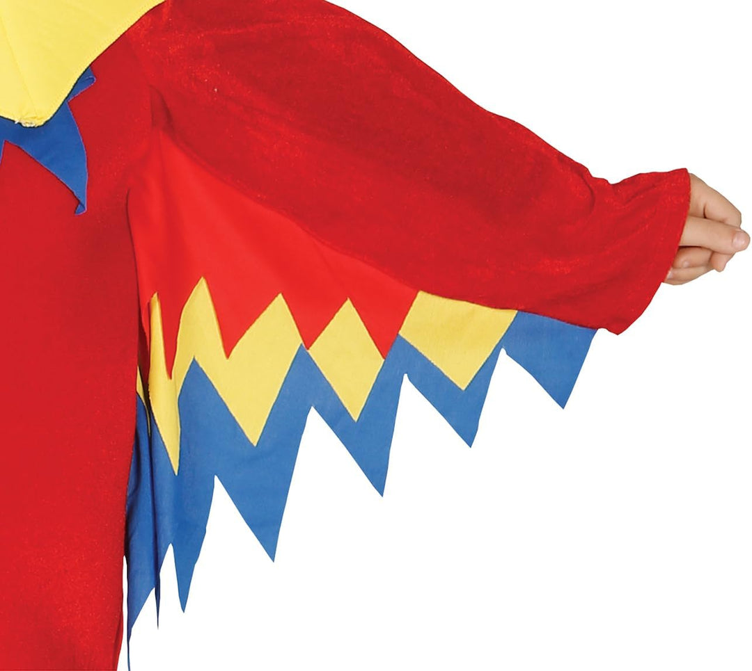 FIESTAS GUIRCA | Papagei Kostüm für Kinder - Kapuze, Schwanz und Anzug - Tierkostüme für Halloween,