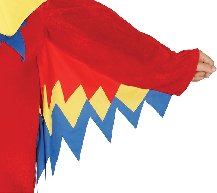 FIESTAS GUIRCA | Papagei Kostüm für Kinder - Kapuze, Schwanz und Anzug - Tierkostüme für Halloween,
