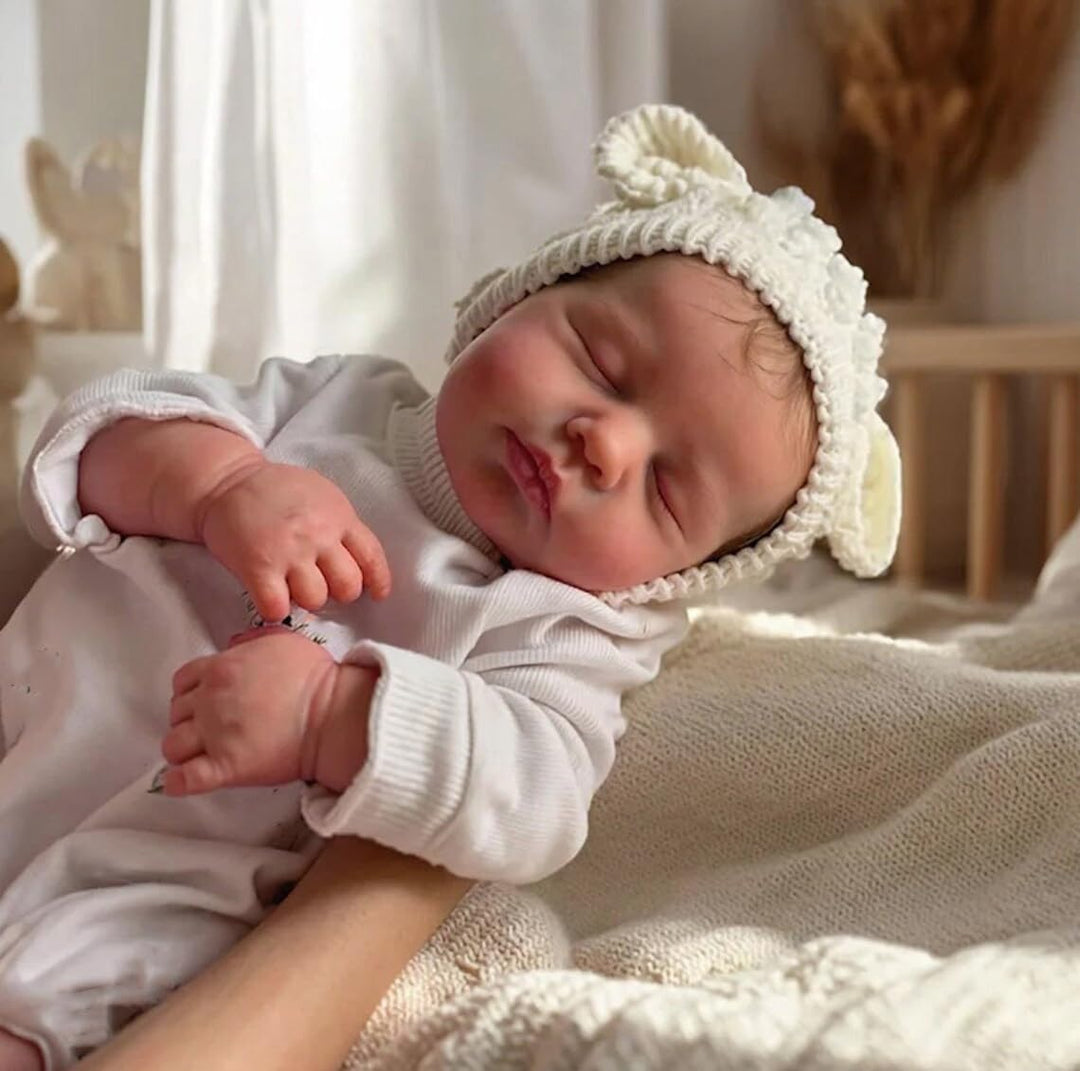 Zero pam Reborn Baby Vollsilikon Lebensecht Mädchen, 50CM Reborn Babypuppen Wie Echt, Realistische N