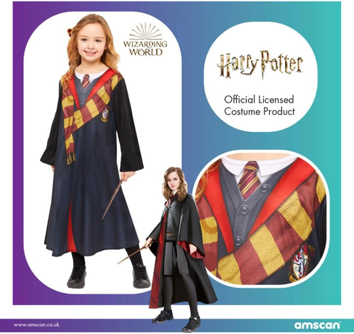 Amscan - Kinderkostüm Hermine, Hogwarts, Harry Potter, Gryffindor, Magier, Zauberer, Karneval, 110
