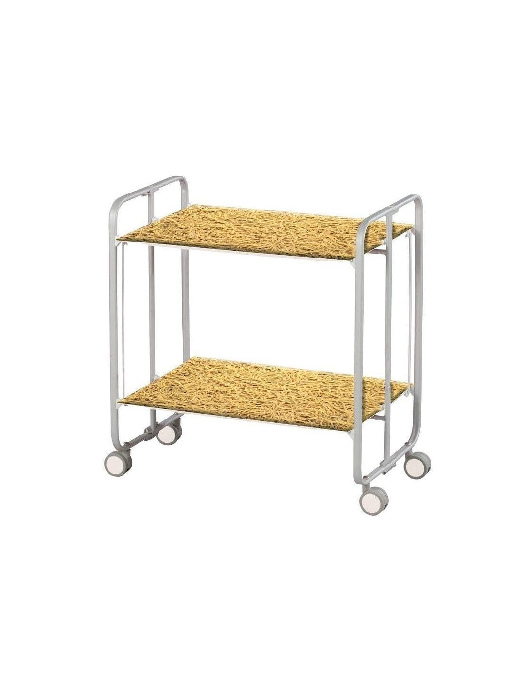 DON HIERRO - Servierwagen, klappbar, 2 Böden, grauem Rahmen. BAUHAUS-03 one size 03, one size 03