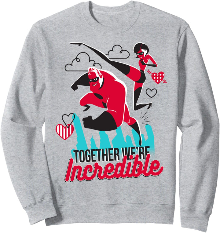 Disney Pixar Incredibles We're Incredible Couples Poster Sweatshirt