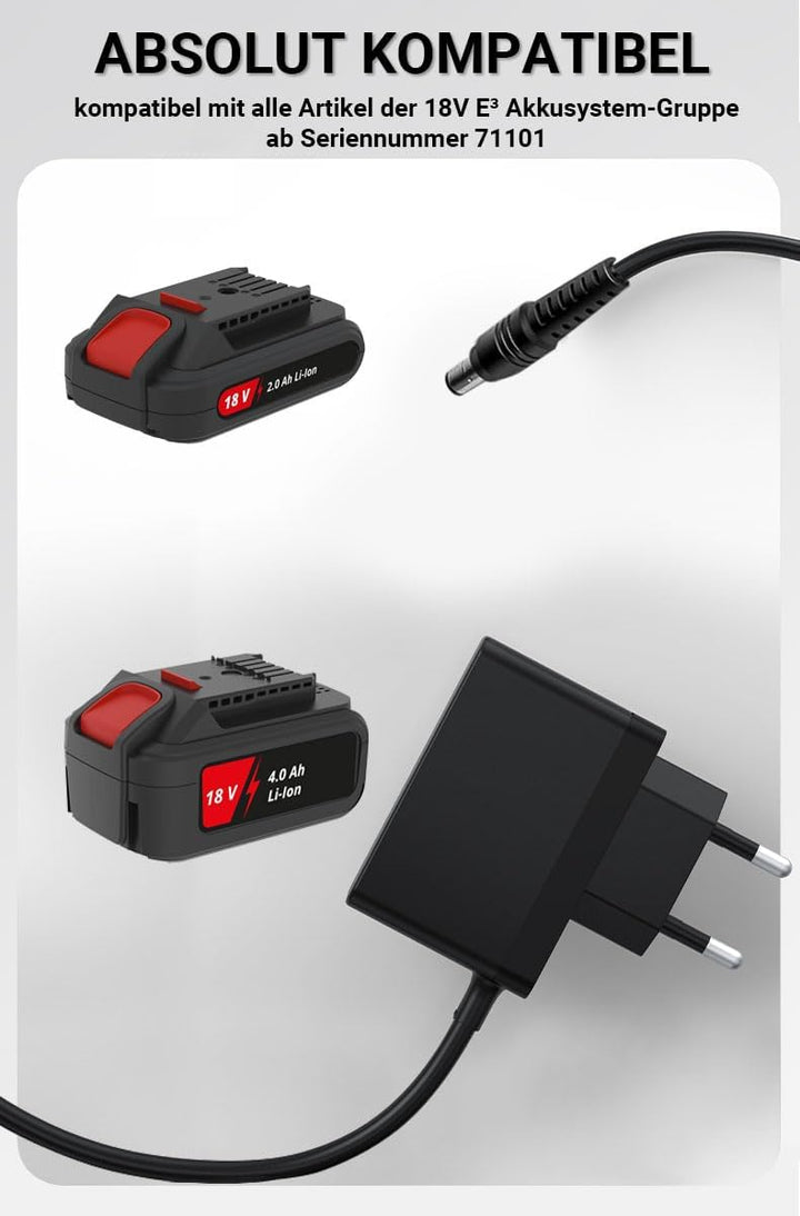 Netzteil kompatibel mit Güde 18V Lithium Akkus 58539 LG 18-05 für Allen Artikeln der Güde 18V E³ Akk
