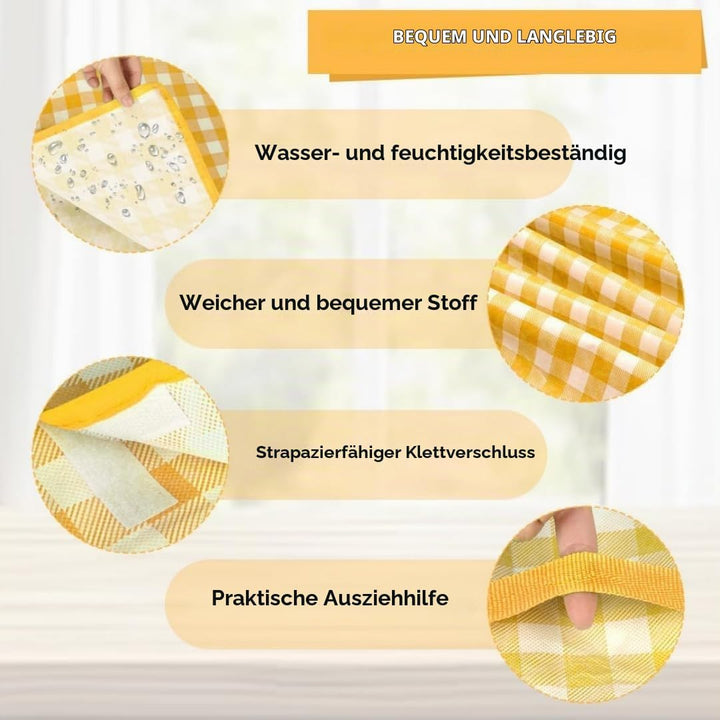 Picknickdecke, Schottenkaro, Picknickmatte mit Tragegriff, faltbar und tragbar, Picknick-Campingdeck