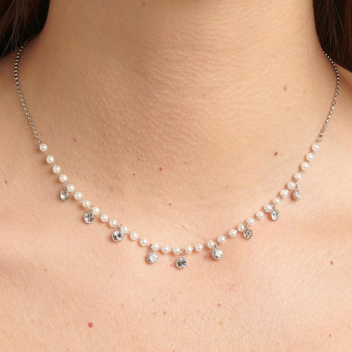 Brosway Chant BAH83 Steel Woman Necklace with Crystals and Pearls