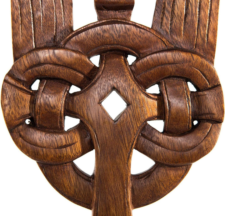 Windalf Wandbild Hugin 30 cm Wikinger Rabe Raben Deko Vikings Handarbeit aus Holz