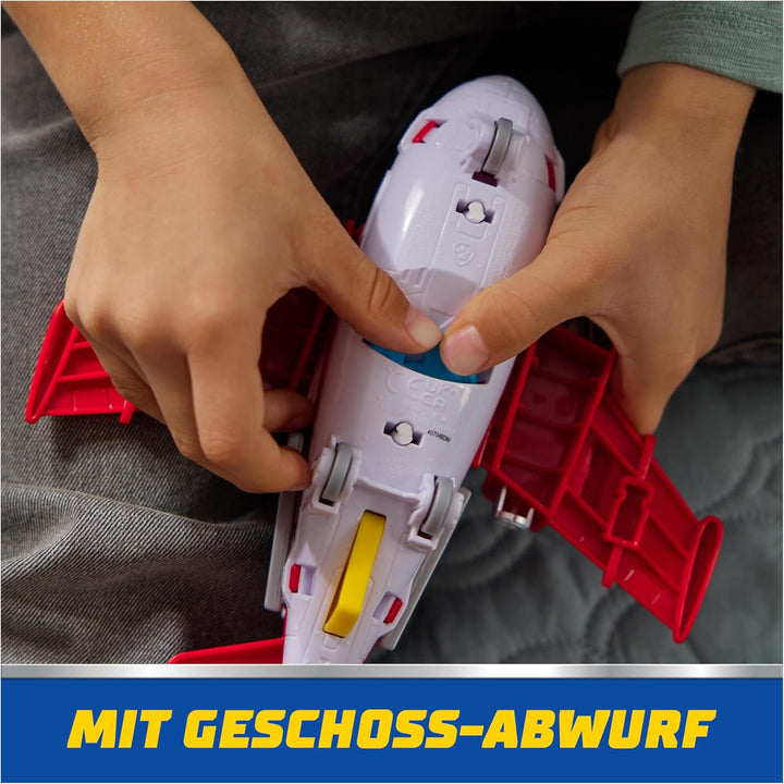 PAW PATROL Air Rescue - Marshalls Feuerwehrflugzeug mit Geschoss-Abwurf und Marshall Spielfigur (Bas
