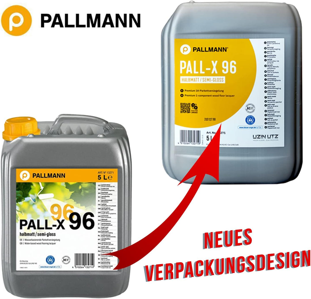 Pallmann Pall-X 96 5L halbmatt 1K-Parkettversiegelung, vers. Grössen und Glanzgrad, für Wohn- und Ge