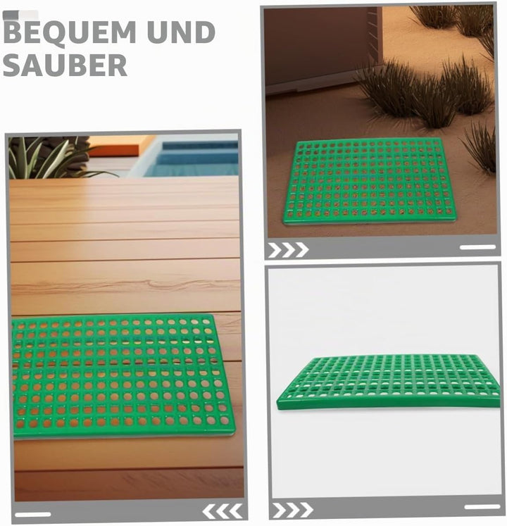2 STÜCK Kaninchenkäfig Bodenplatten aus Abs Kunststoff mit Runden Lüftungslöchern Langlebige Stabile
