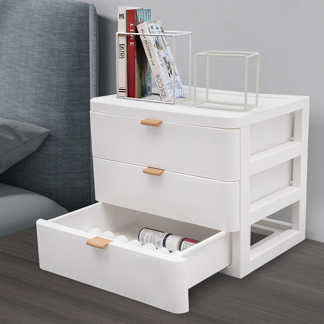 Schubladenbox, Schreibtisch-Organizer mit Schublade, Schreibtisch-Aufbewahrungsbox 3-lagen Schublade