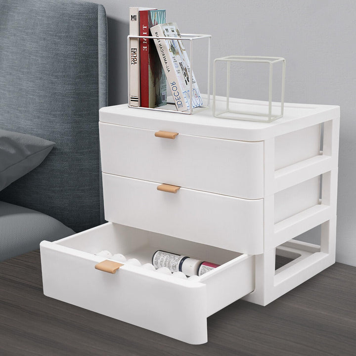 Schubladenbox, Schreibtisch-Organizer mit Schublade, Schreibtisch-Aufbewahrungsbox 3-lagen Schublade