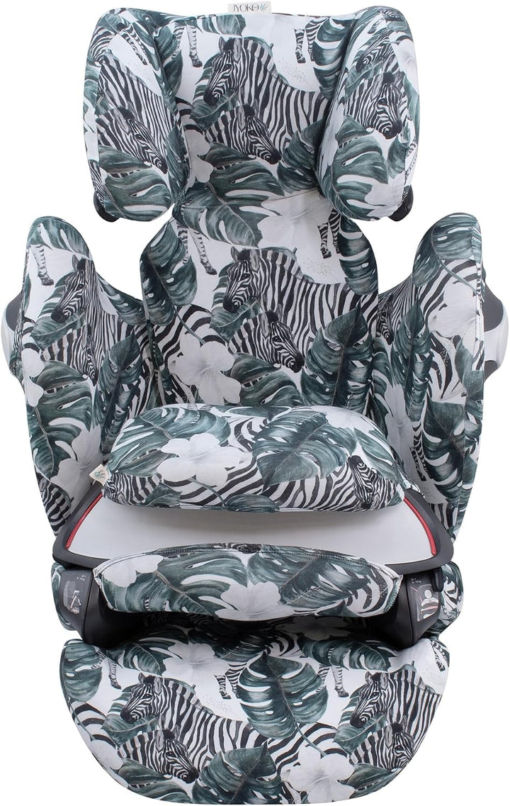 JYOKO Kids Bezug für Autositz kompatibel mit Cybex Pallas M (Zebra), Zebra