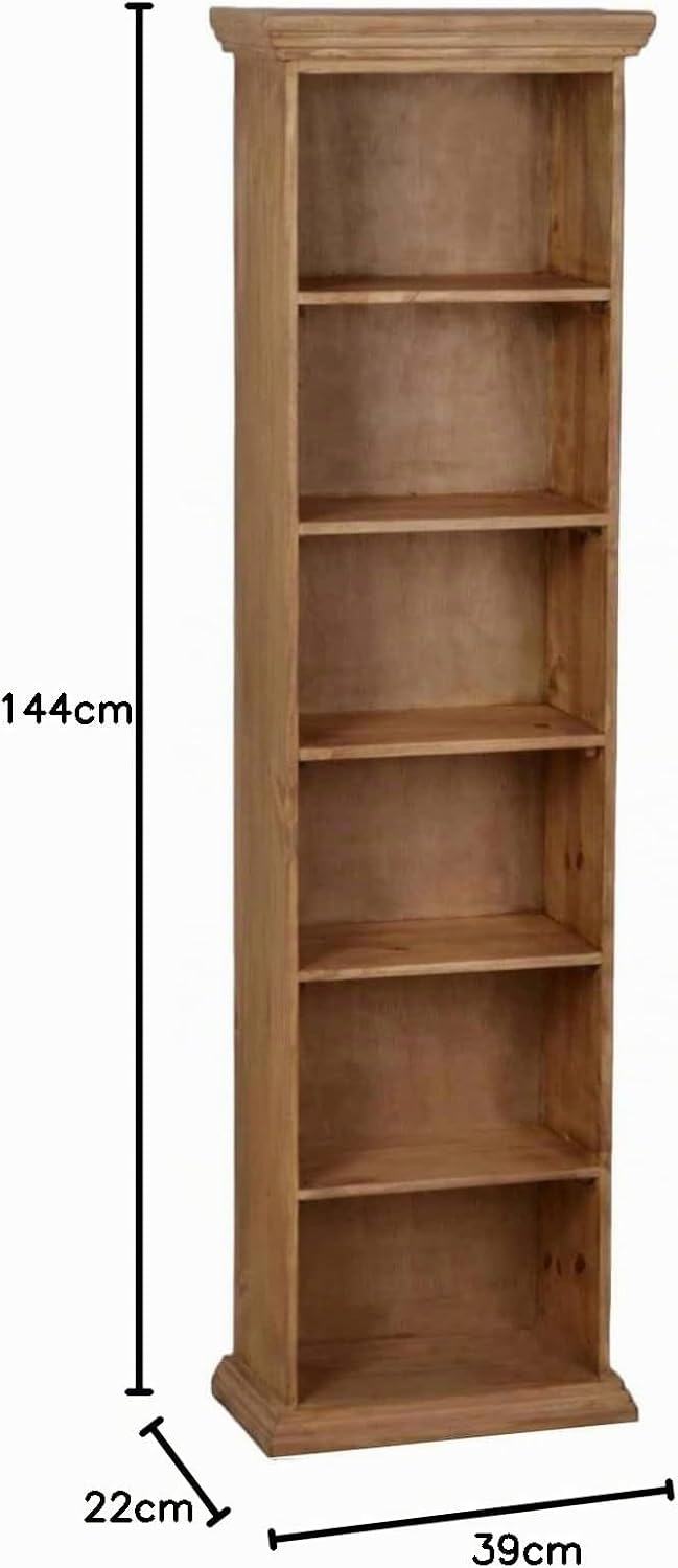 DVD-Regal Mexico Möbel 39x144x22 cm Landhausstil Massivholz Pinie Honig