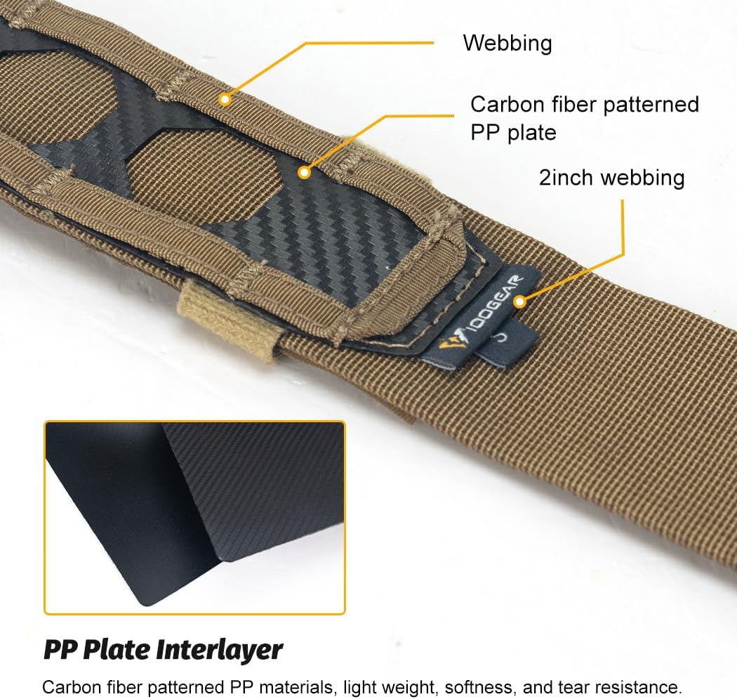IDOGEAR Taktischer Gürtel 2 Zoll Quick Release Rigger Combat Belt mit 1,5 Zoll Innengürtel Haken und