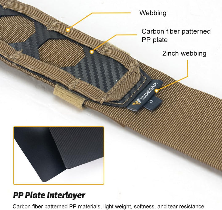 IDOGEAR Taktischer Gürtel 2 Zoll Quick Release Rigger Combat Belt mit 1,5 Zoll Innengürtel Haken und