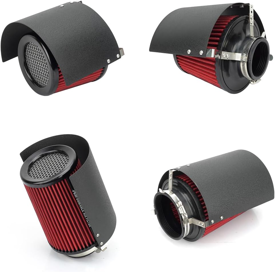 Universal Auto Air Filter Cover Heat Shield, Auto Luftfilterabdeckung Edelstahl Hitzeschild,für 2.5-