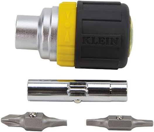 Klein Tools 32594 Schraubendreher, gelb/schwarz, 6-in-1 CA Grössen Bit-Konfiguration 2, Bit-Konfigur