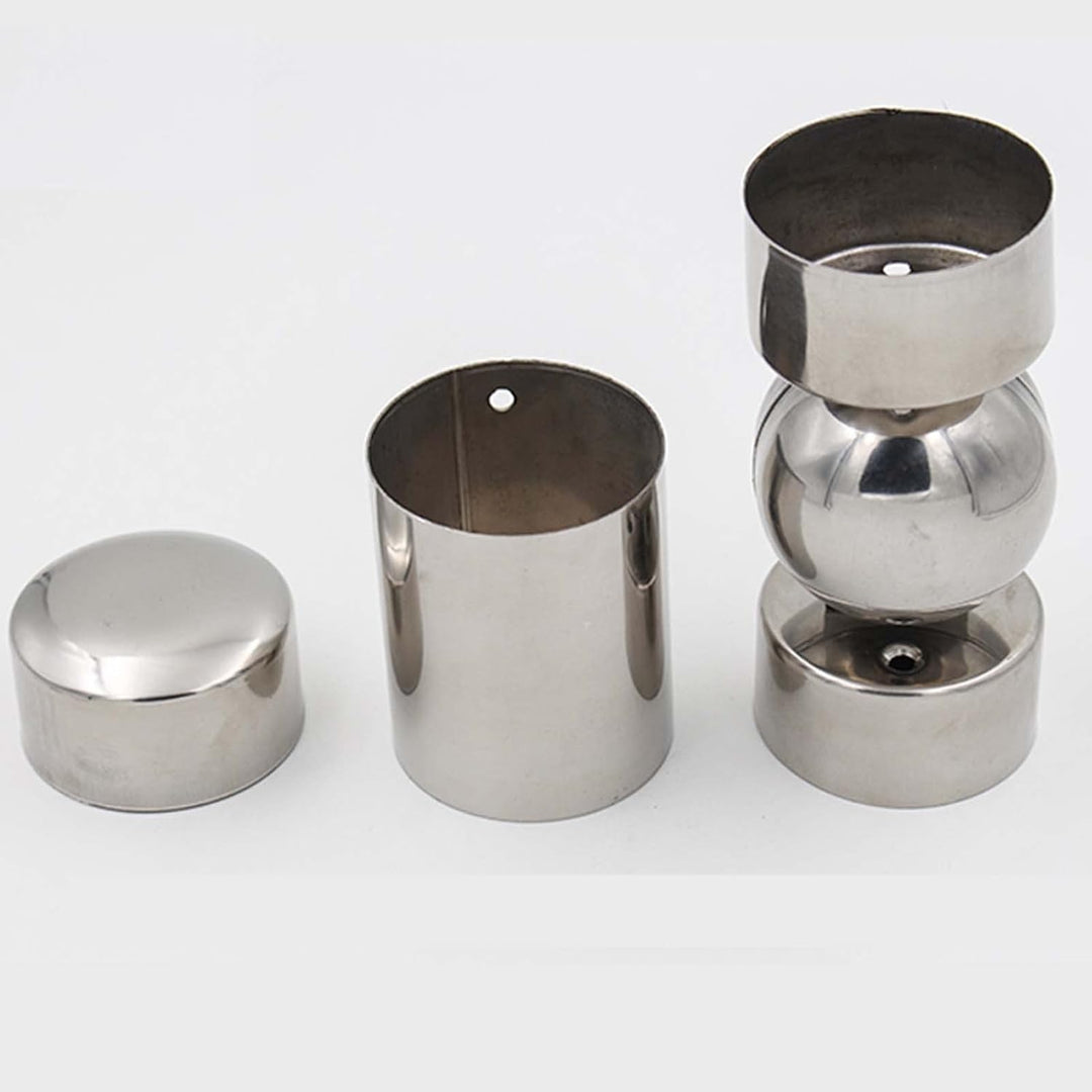 6pcs Endkappe für handlauf 50mm aus Edelstahl, Deckel am Ende der Treppengeländer, runde Endkappen f