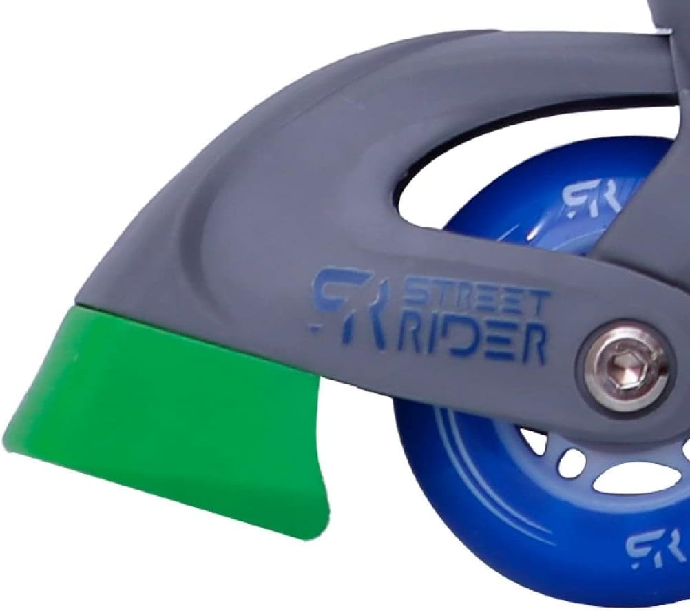 Kids Globe 720512 Street Rider Inlineskates (Inliner) grün/blau, verstellbar von Grösse 31-34, abec7