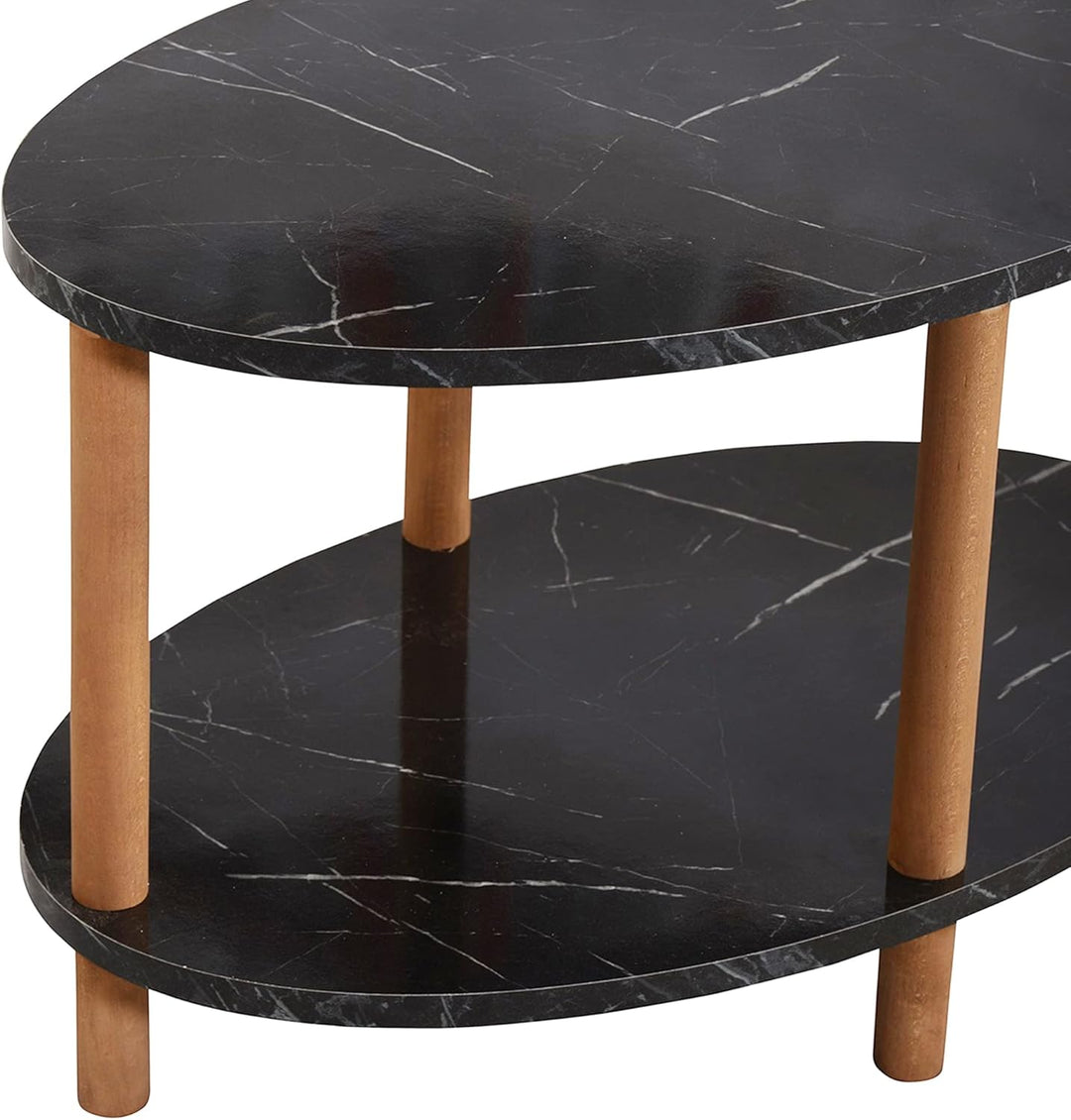[en.casa] Couchtisch Højreby mit unterer Ablage Wohnzimmertisch Kaffeetisch 43 x 70 x 44 cm Sofatisc