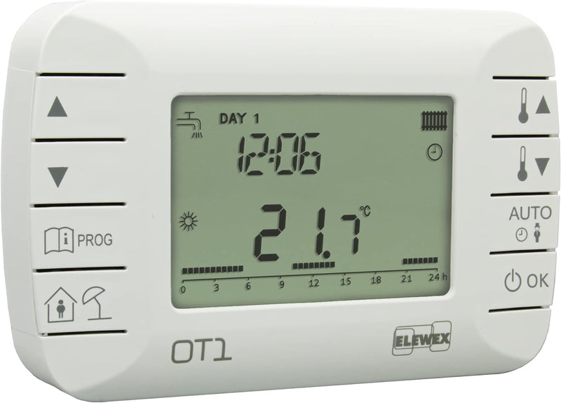 VEMER VE794100 OT1 - Digitaler Raumthermostat mit OpenTherm Protokoll, Programmierbarer Uhren-Thermo