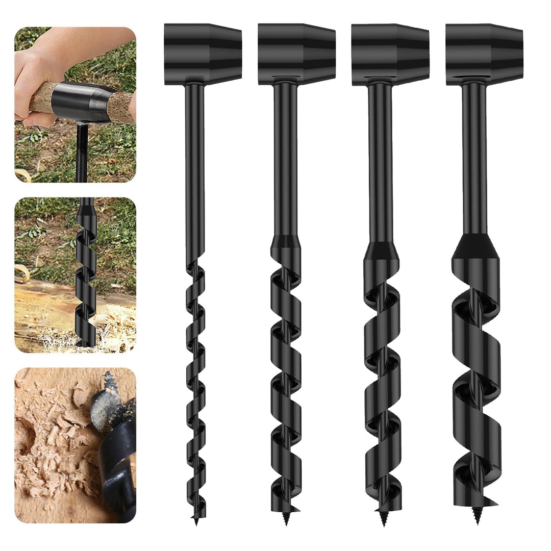 Handbohrer, Bushcraft Manueller Schraubenschlüssel 10-25mm Manueller Spiralbohrer für Outdoor-Aktivi