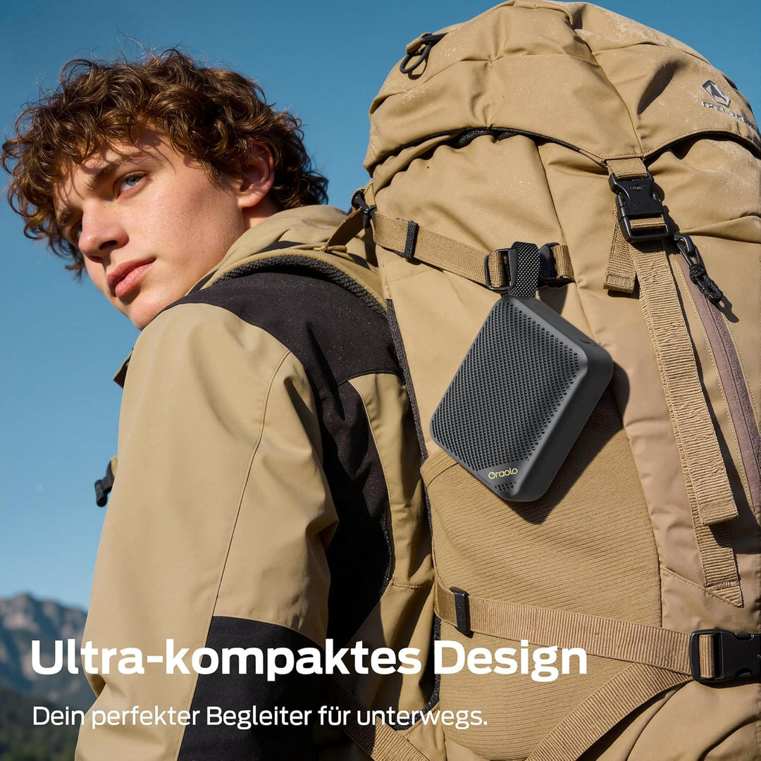 oraolo Tragbare Bluetooth Lautsprecher, Mini Bluetooth Lautsprecher, 20H Laufzeit, Bluetooth 6.0, IP