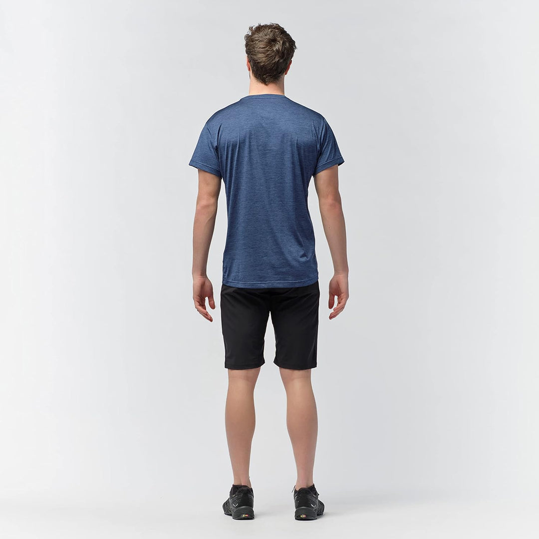 Salewa Herren Puez Melange Dry M S/S Tee Hemden & T-shirts 3XL Dark Denim Melange, 3XL Dark Denim Me
