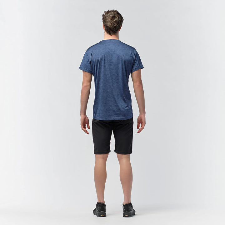 Salewa Herren Puez Melange Dry M S/S Tee Hemden & T-shirts 3XL Dark Denim Melange, 3XL Dark Denim Me