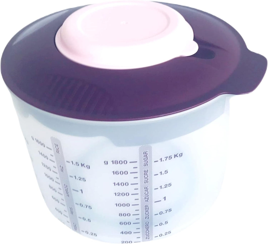Tupperware Backen Rühr-Mix Messbecher Candy 2,0 L Rührbecher Backhelfer D216 brombeere lila rosa wei