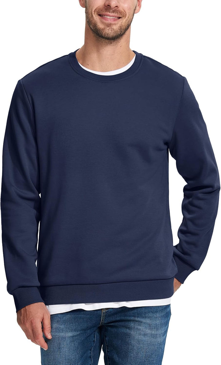 TACVASEN Fleecepullover Herren Sweatshirt Gefüttert Winter Warme Sport Langarmshirt Rundhals Outdoor