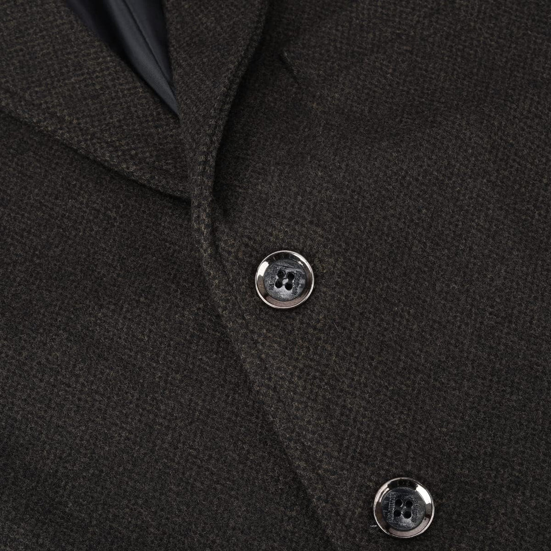 Allthemen Herren Weste Revers Tweed Wolle Anzugweste Formale Regular Fit Herrenweste Retro Business