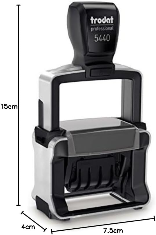 Trodat Professional Datumsstempel 5440/L, Selbstfärbend, EINGEGANGEN - BEZAHLT, blau-rot, 49 x 28 mm