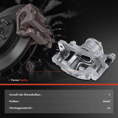 Frankberg Bremssattel Bremszange mit Halter Vorne Links Kompatibel mit Aveo Schrägheck T250 T255 1.2